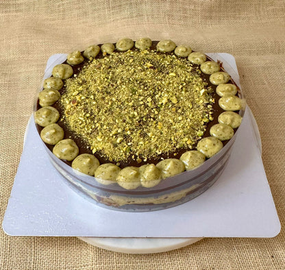 Cake | Chocolate Pistachio Cake - Vegan, Gluten Free, No Artificial Flavours &amp; Refined Sugar Free - Nature’s Soul - 800gm