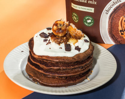 Pancake Mix | Chocolate - No Nonsense - Plant Protein Pancake Mix - No Palm Oil, Maida, Gums, No Refined Sugar &amp; No Artificial Flavours - Cosmix - 200gm - Makes 10 Pancakes
