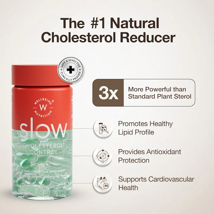 Cholesterol Control | Slow - Plant Sterols To Support Cardiovascular Health - Wellbeing Nutrition - 60 Capsules