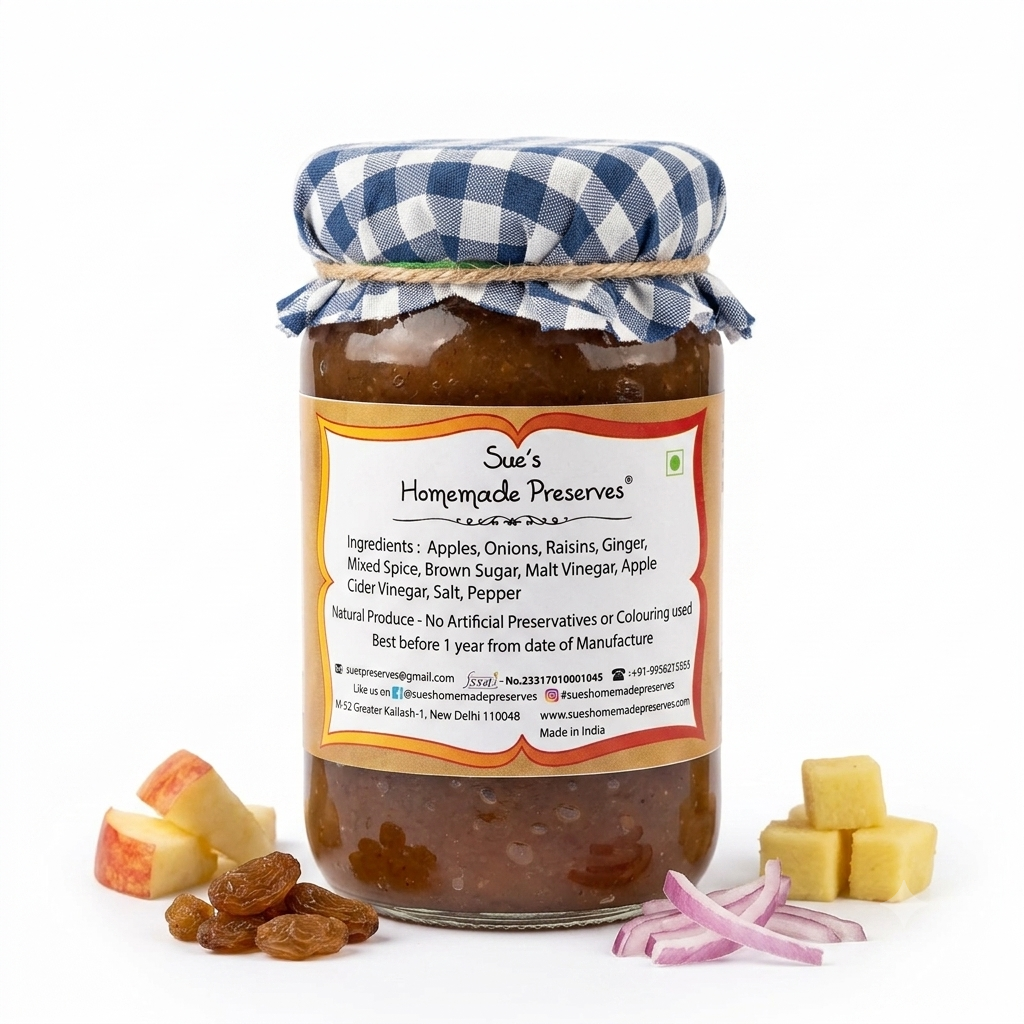 Chutney | Apple &amp; Ginger Chutney- No Artificial Preservatives  - Sue&
