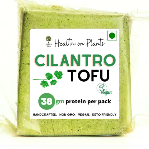 Tofu | Cilantro Tofu - 38gm Protein - Vegan, Keto Friendly & Non Gmo - Health on Plants - 200gm