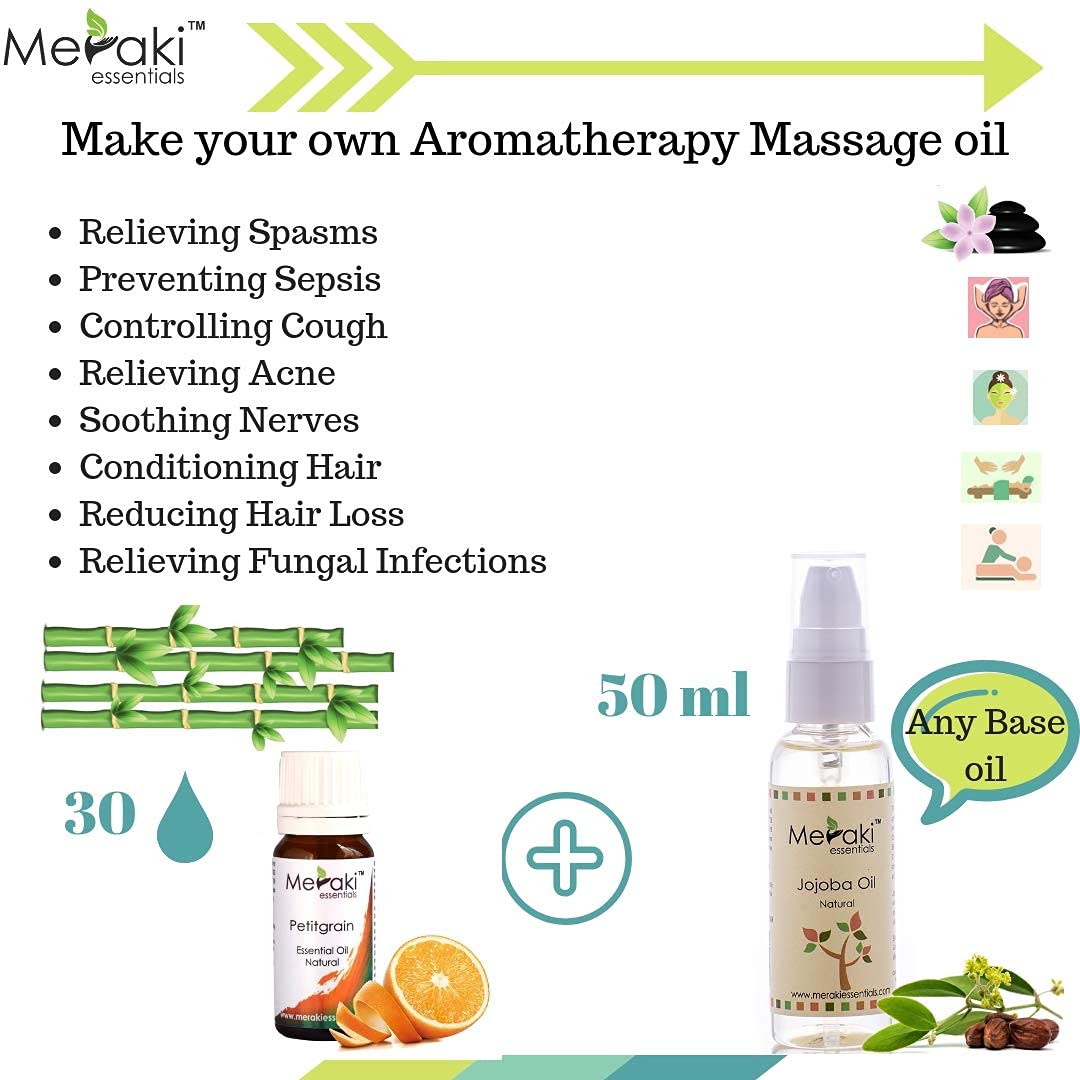 Petitgrain Natural Oil (Citrus Aurantium) - Natural - Indian - Meraki Essential - 10ml