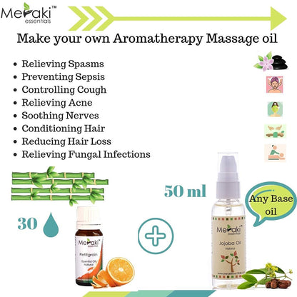 Petitgrain Natural Oil (Citrus Aurantium) - Natural - Indian - Meraki Essential - 10ml