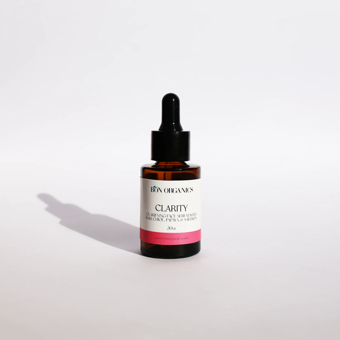 Face Serum | Clarity (With Bakuchiol, Papaya &amp;amp; Saffron) - Clarifying - No Parabens, Sulphates &amp;amp; No Artificial Colors - Bon Organic - 30ml
