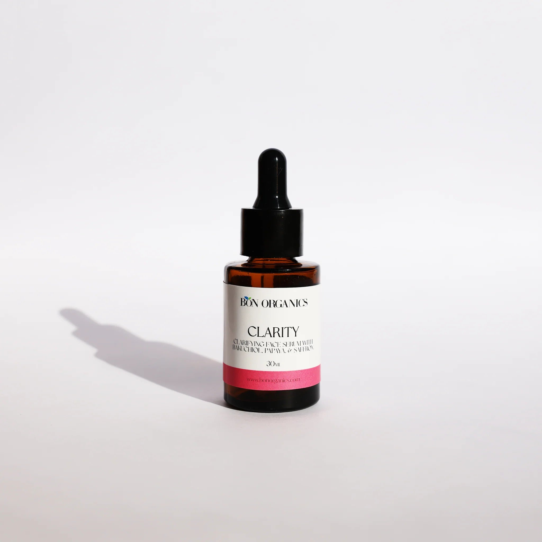 Face Serum | Clarity (With Bakuchiol, Papaya &amp;amp; Saffron) - Clarifying - No Parabens, Sulphates &amp;amp; No Artificial Colors - Bon Organic - 30ml
