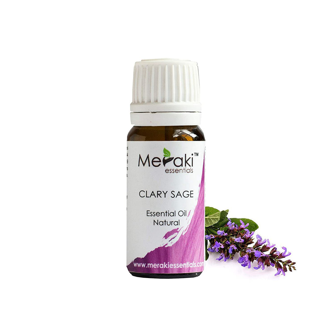 Clary Sage Essential Oil (Salvia Sclarea) - Natural - Indian - Meraki - 10ml