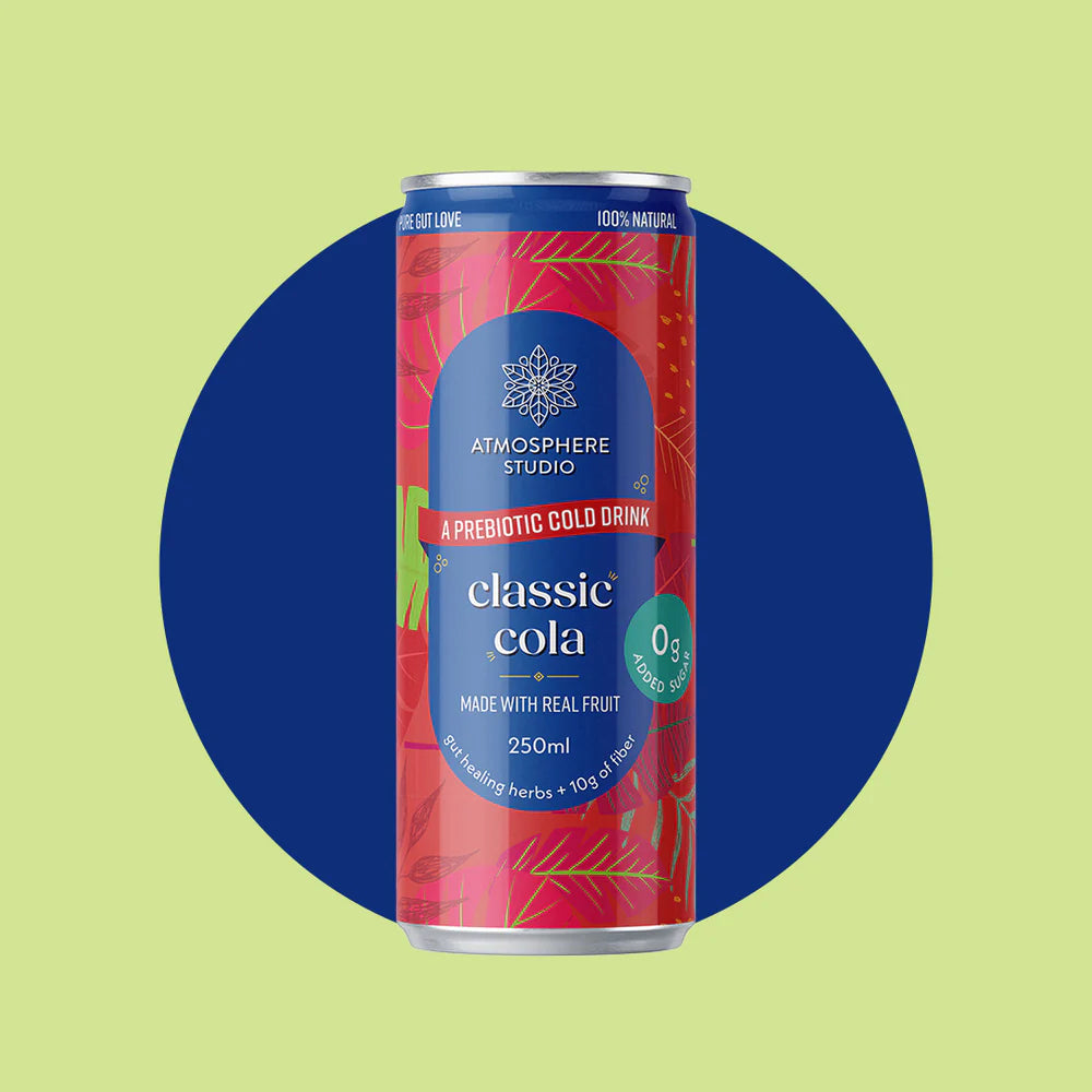 Soda | Classic Cola Prebiotic Soda - Made With Real Fruit - No Added Sugar - Atmosphere - 250ml