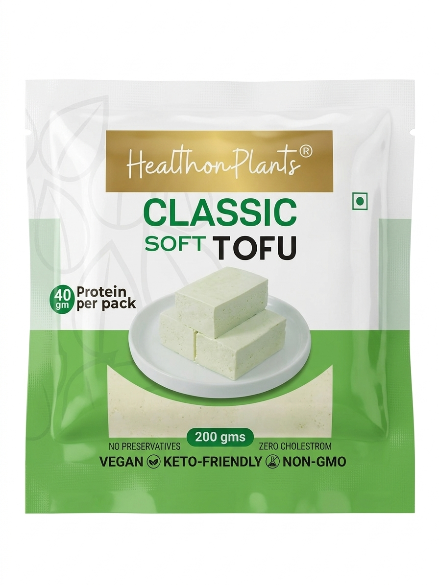 Tofu | Classic Tofu - 40gm Protein Per Pack - Health on Plants - 200gm