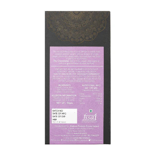 Dark Chocolate | Classy Coco Coconut Sugar 70% Dark Chocolate - Bean To Bar - No Additives, Colours &amp; No Added Preservatives - Thy Chocolates - 50gm
