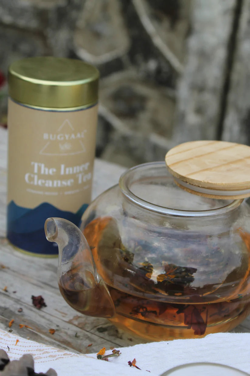 The Inner Cleanse Tea - Stinging Nettle, Himalayan Tulsi, Hibiscus – Natural – Indian – Caffeine Free - Bugyaal – 50gm