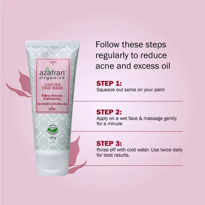 Clear Skin Face Wash - Azafran - 100gm
