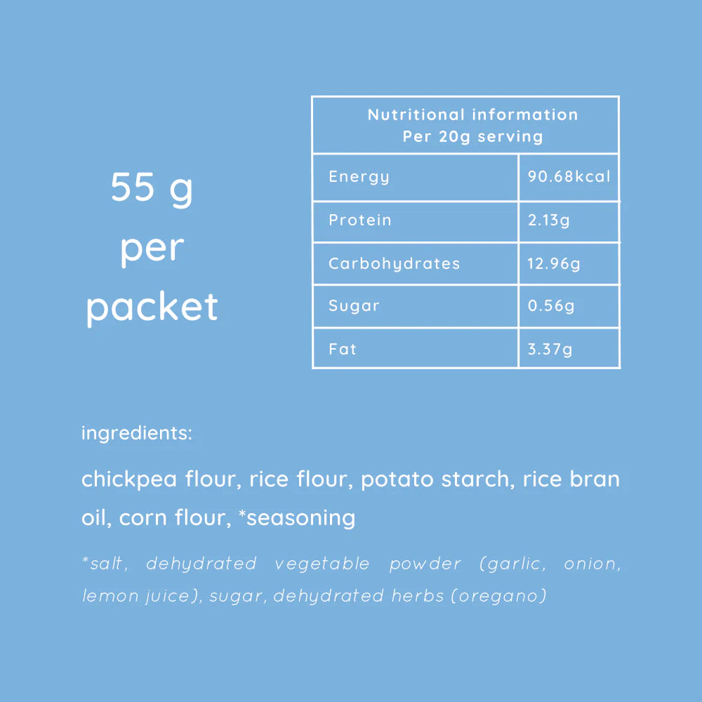 Chips | Chickpea Popped Chips (Garlic &amp; Herb) – All Natural - Vegan, Gluten Free, Trans Fat Free, Non GMO &amp;amp; No Added Artificial Flavor – natch – 55gm