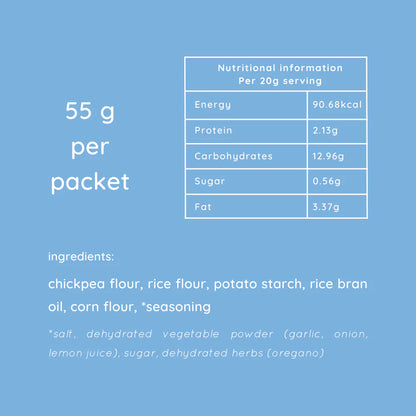 Chips | Chickpea Popped Chips (Garlic &amp; Herb) – All Natural - Vegan, Gluten Free, Trans Fat Free, Non GMO &amp;amp; No Added Artificial Flavor – natch – 55gm