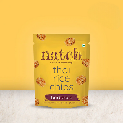 Chips | Thai Rice Chips (barbecue) – All Natural – Vegan, Gluten Free, Trans Fat Free, Non GMO &amp; No Added Artificial Flavor – natch – 25gm