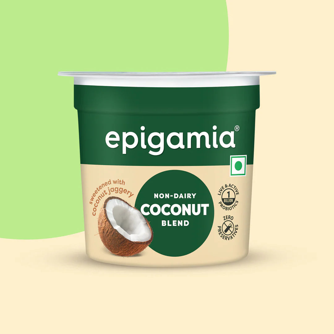 Coconut Blend | Non Dairy Coconut Blend - Sweetened With Coconut Jaggery - Gluten Free -Zero Preservatives  – Epigamia – 85gm