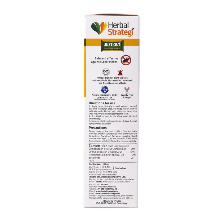 Cockroach Repellent – Herbal Strategi – 200ml