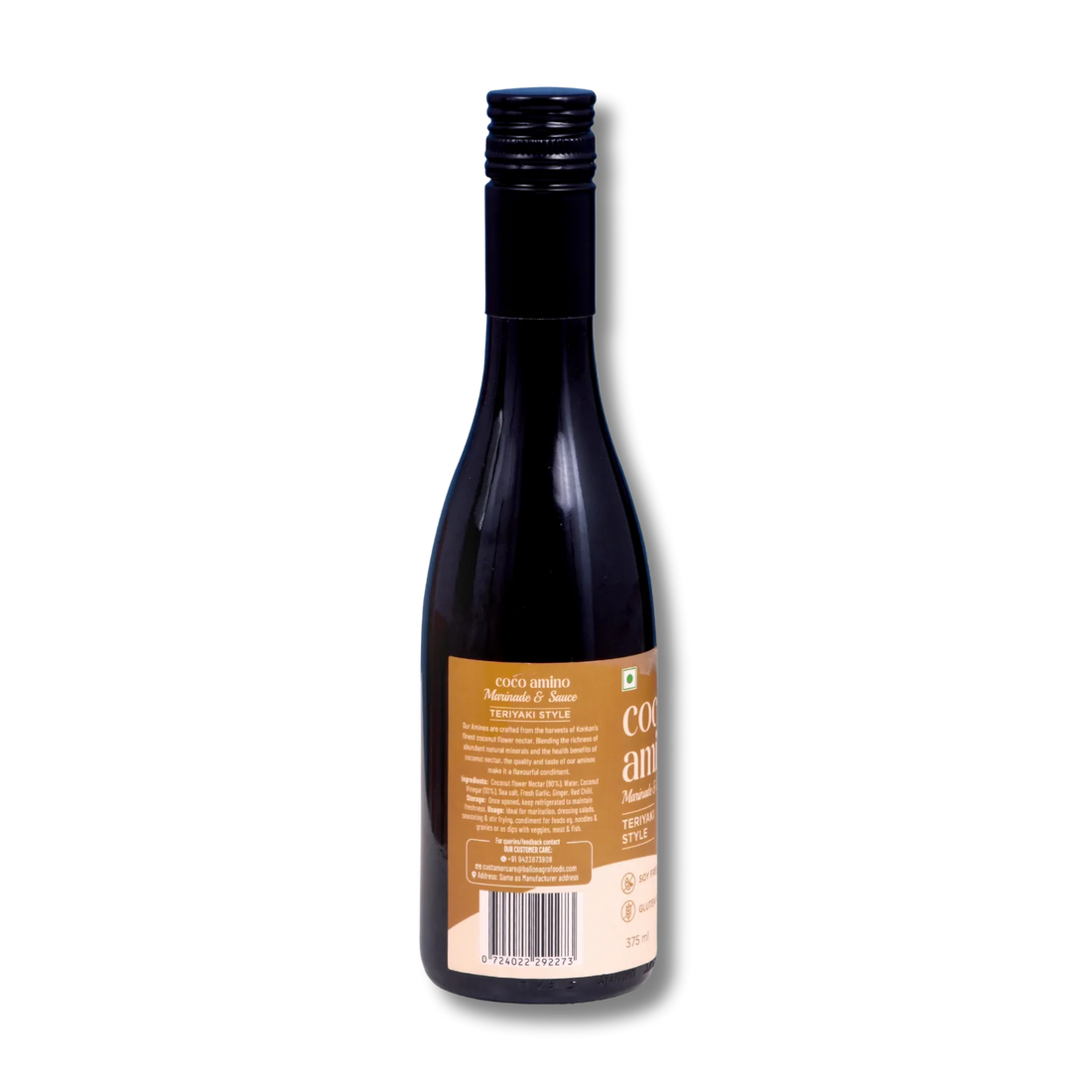 Coco Amino | Teriyaki Style - Marinade &amp; Sauce - Coconut Flower Aminos - USDA Organic - 100% Plant Based - Gluten Free, Soy Free &amp; No Added Preservatives - Balion - 375ml