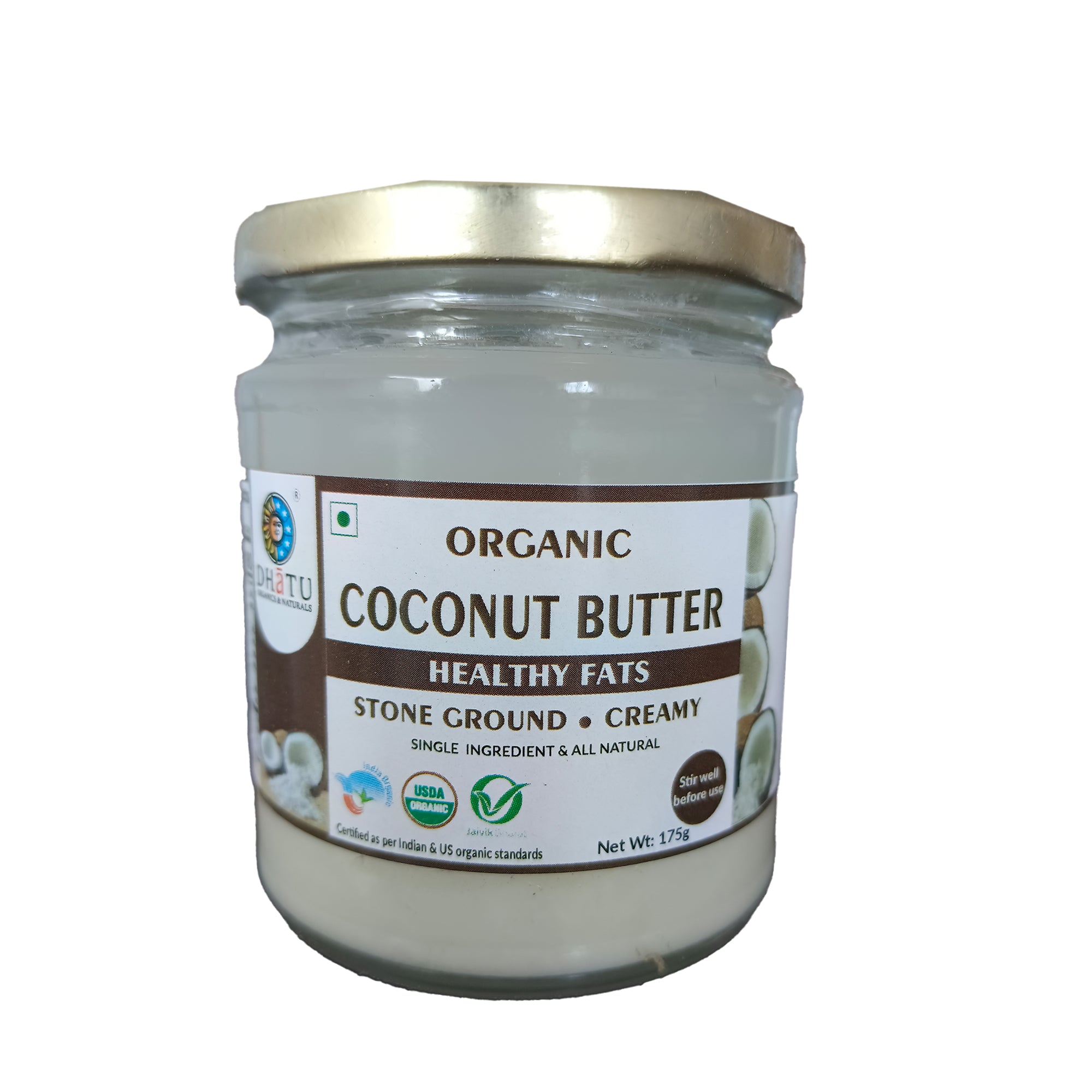 Coconut Butter - USDA Organic - Dhatu Organics – 175gm