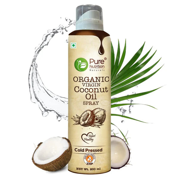 Coconut Oil Spray | Coconut Oil Cooking Spray (Extra Virgin) – Good for Skin, Hair, Baby Massage - Organic – Cold Pressed – Pure Nutrition – 200ml
