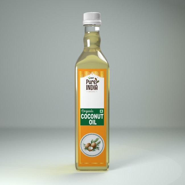 Coconut Oil – USDA Organic - Cold Pressed – Glass Bottle – MRT Organics – 500ml