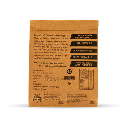 Sugar | Coconut Sugar – Great For Baking - No Added Chemical &amp;amp; No Added Preservative - Farm Made – 250gms