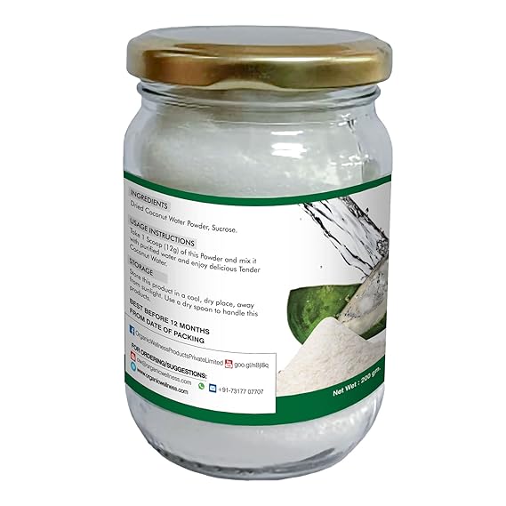 Coconut Water Powder - Vegan &amp; Gluten Free - Organic Wellness - 200gm