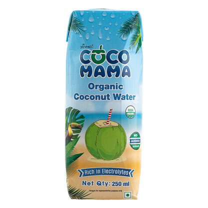 Coconut Water - Organic - Vegan, Gluten Free, Enriched with Vitamin C - Coco Mama - 250ml
