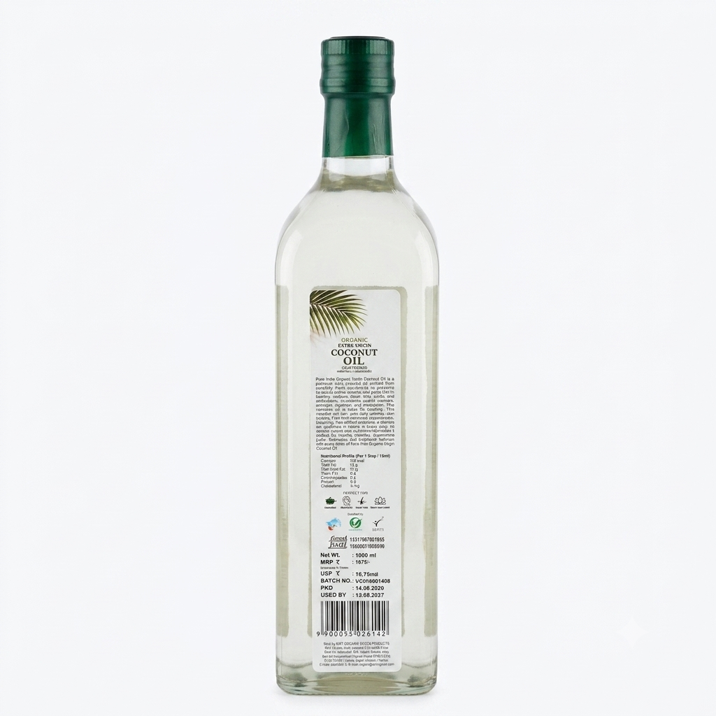 Coconut Oil | Extra Virgin – MRT Organics – 1000ml