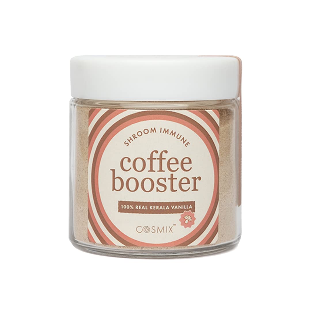 Coffee Booster | Shroom Immune (Kerala Vanilla) - No Added Preservatives, No Added Artificial Flavours &amp;amp; No Added Colour - Cosmix - 60gm