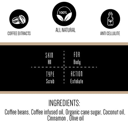 Coffee Caramel Body (Cellulite Destruction &amp;amp; Firming) Scrub - Gulnare - 250gm