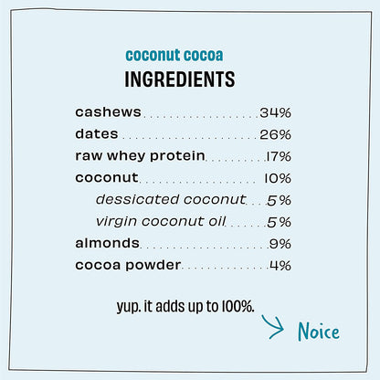 Coconut Cocoa Bar – Gluten Free, No Added Sugar &amp; No Soy - The Whole Truth – 52gm