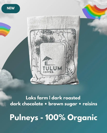 Coffee | Pulneys (Espresso) - Roast And Fruity Notes - Direct From Farm - Not Instant - Laks Farm - Dark Roasted - Semi Processed - Organic - No Added Sugar, Honey, Fruit, Flavor, Chicory &amp;amp; Preservatives - Tulum Coffee - 250gm