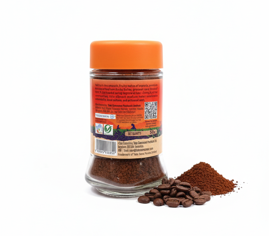 Coffee | Araku Instant Coffee (Pure Arabic)- 100% Organic - Rich Smooth Flavour - Organic India-50gm