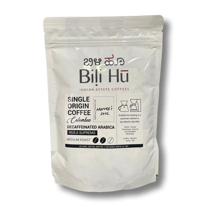 Coffee | Decaffeinated Arabica (Drip Filter) - Honey Sweetness, Almond And Mirabelle Notes - Single Origin Estate - Colombia - Bili Hu - 200gm