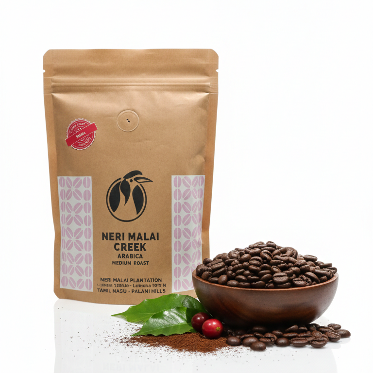 Coffee | Neri Malai Creek (Moka)- Arabica Medium Roast - Marc’s Coffee - 100% Arabica - Coffee Ideas – 250gm