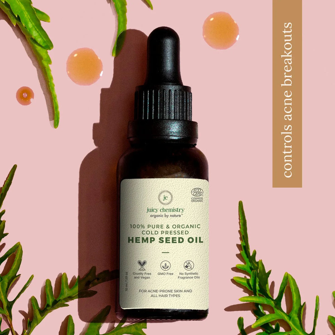 Cold Pressed Hemp Seed Carrier Oil - Juicy Chemistry - 30ml