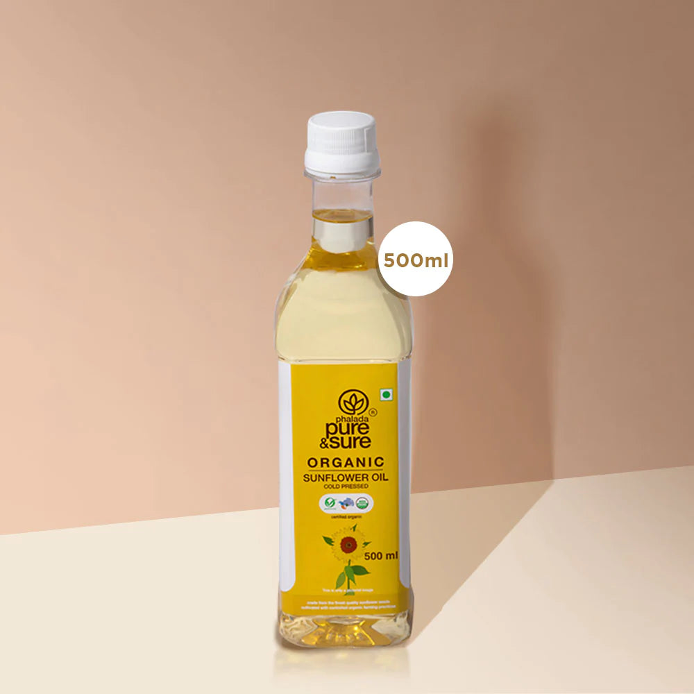 Sunflower Oil  | Cold Pressed – Organic - Pure and Sure –  500ml