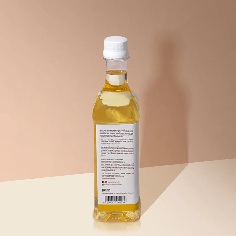 Sunflower Oil  | Cold Pressed – Organic - Pure and Sure –  500ml