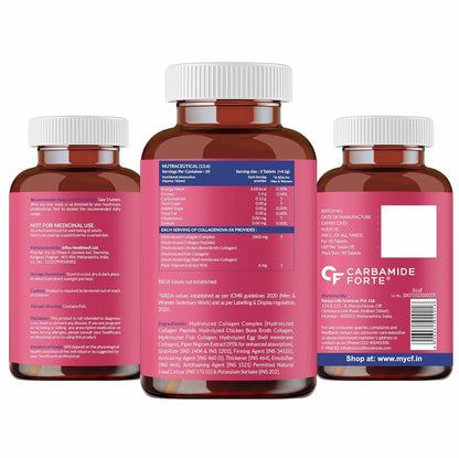 Collagen | Multi Collagen Supplements - Collagenova 5x - Supports Skin, Hair, Nails &amp; Joints - Carbamide Forte - 90 Tablets