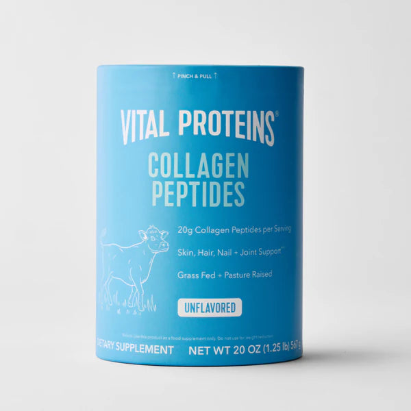 Collagen | Collagen Peptides (Unflavored) 20gm Collagen Peptides Per Serving - Grass Fed + Pasture Raised - For Skin, Hair, Nail + Joint Support - Gluten Free, Dairy Free &amp; Paleo Friendly - Vital Proteins - 567gm