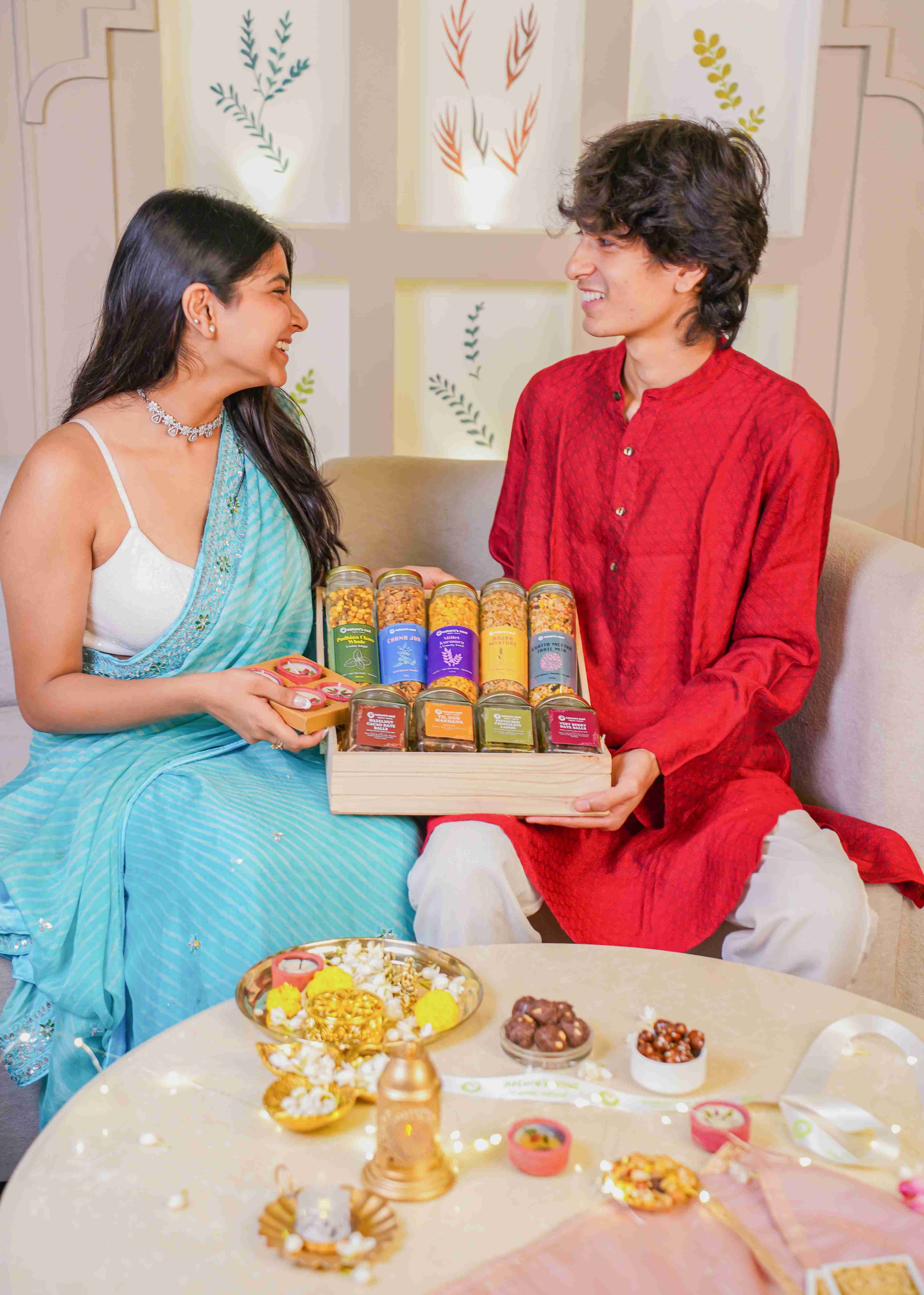 Diwali Hamper | Sweet &amp; Savoury Delight - No Palm Oil &amp; No Refined Sugar - Guilt Free Snacking - 10 Products