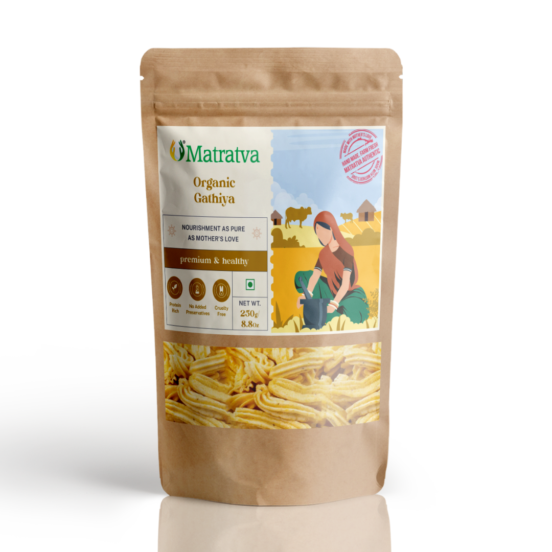 Gathiya | Organic – No Colour, No Soda &amp;amp; Preservatives Free - Matratva - 250gm