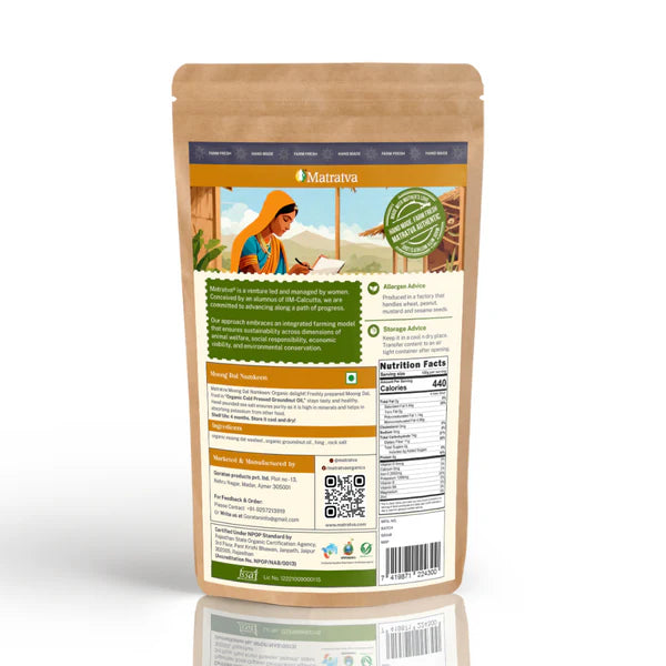 Moong Dal Organic Namkeen-Premium-No Added Preservatives | Organic Namkeen | Matratva- 250gm