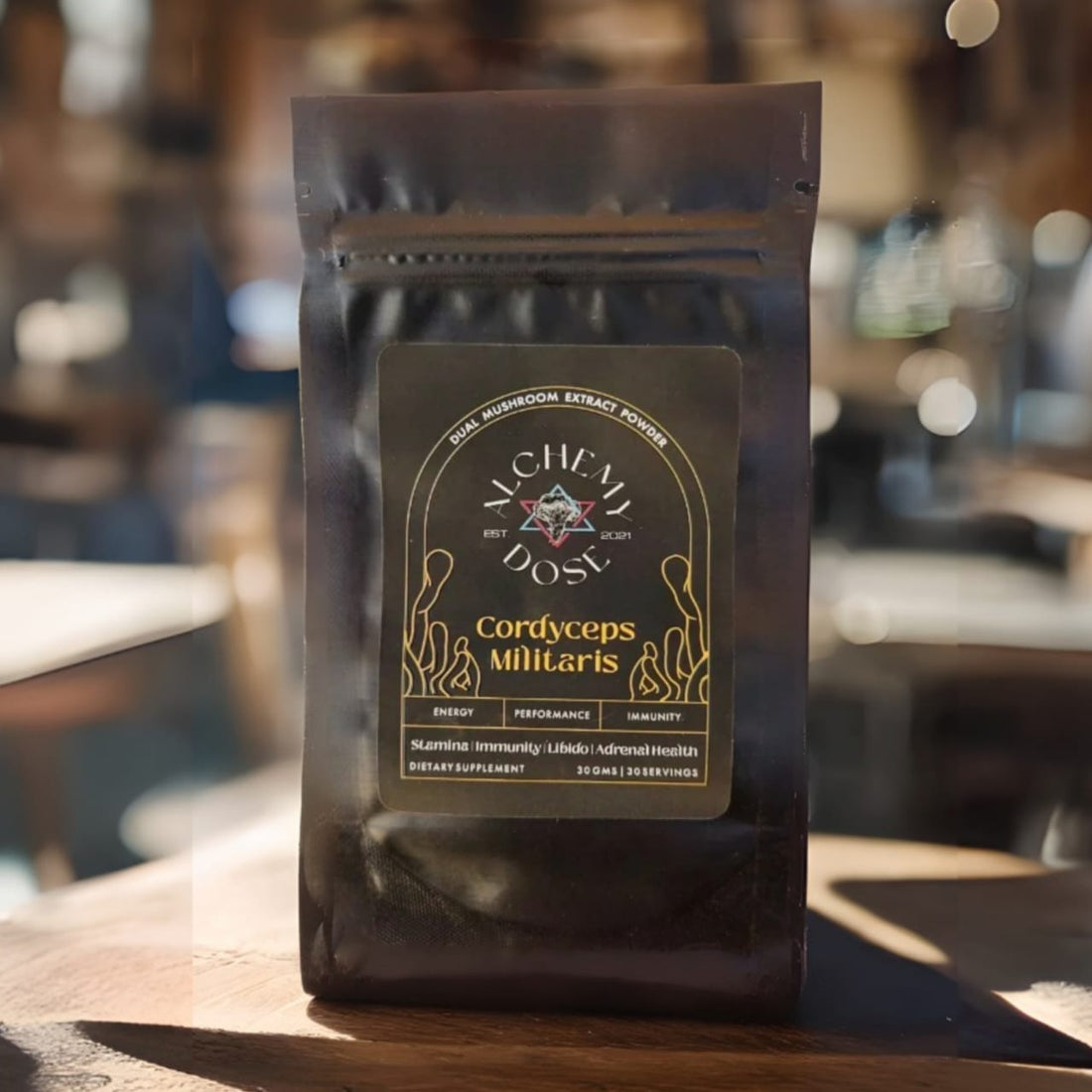 Cordyceps Militaris | Stamina, Immunity & Lipido – Vegan, Gluten Free, Dairy Free, Cholesterol Free, Soy Free & Peanut Free - Alchemy Dose – (15 Serving) – 15gm