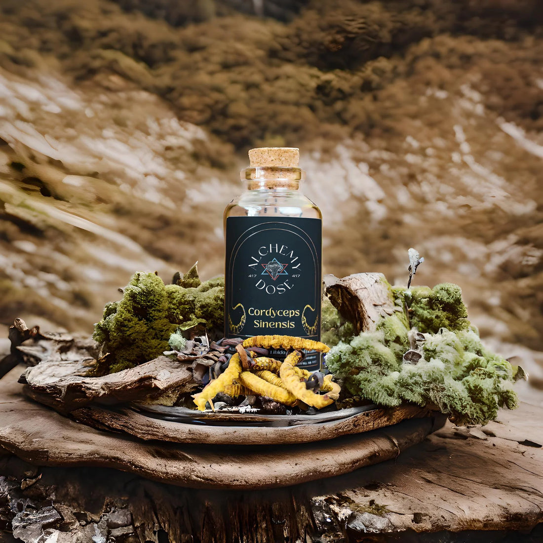 Cordyceps Sinenses | Stamina + Immunity + Libido + Adrenal Health - Vegan &amp;amp; Insects Free - Alchemy Dose - 5gm