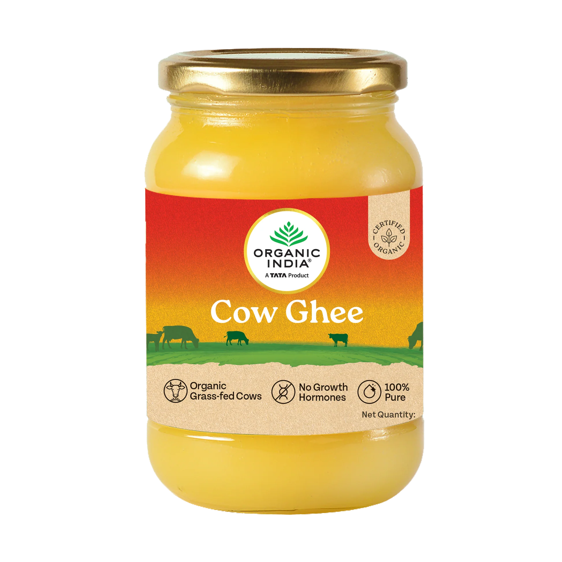 Ghee | Cow Ghee -100% Pure - Certified Organic- No Synthetic Additives or Harmones - Organic India - 1000ml