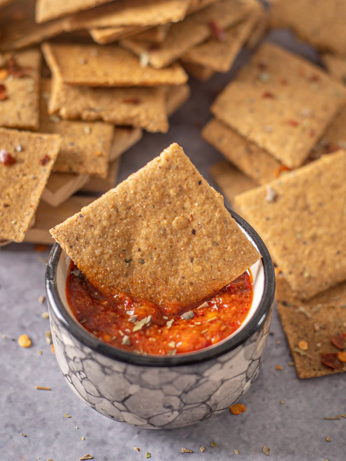 Cracker | Oat N Amaranth Pizza Cracker - Oven Baked - Vegan, No Added Preservative & Diabetic Friendly - Bites Of Bliss - 115gm