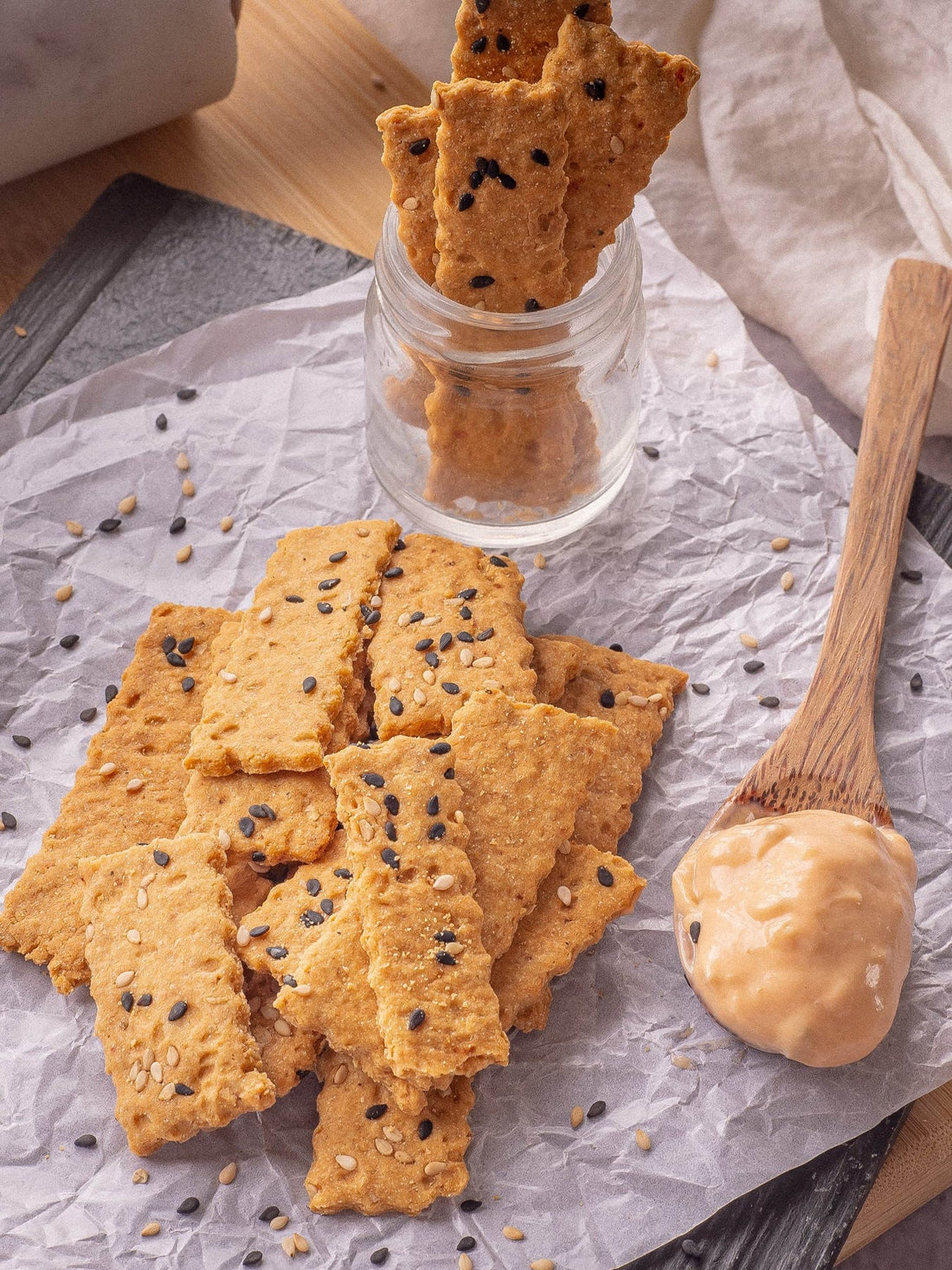 Protein Cracker | Hi Fibre - Oven Baked - Vegan, Gluten Free, No Added Preservatives, Rich in Protein &amp; Diabetic Friendly - Bites Of Bliss - 115gm