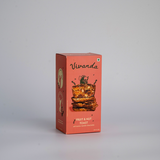Crackers | Fruit &amp; Nut Crackers -Crunchy Nuts and Chewy Dried Fruit, Baked Cracker -No Preservatives– Vivanda– 150gm