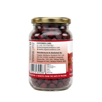 Cranberry | Antioxidants Rich Delicious Tasty and Chewy Snack- Berry Power Everyday-Whole &amp; Sun Dried-No Added Sugar &amp; Preservatives - Certified Organic - Organic Wellness - 150gm